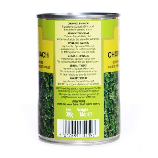 trs canned spinach chopped – 800g